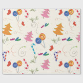 Weihnachtsmuster süße Candy Geschenkpapier (Flach)