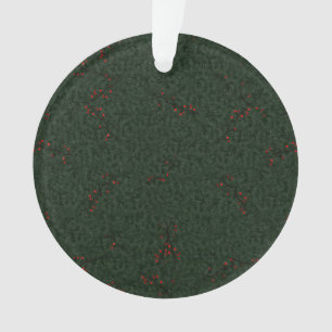 Weihnachtsmuster Tannennadeln und rote Beeren Ornament