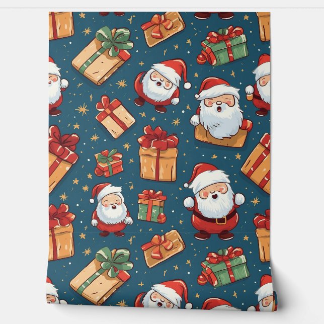 Weihnachtsmuster Tapete (Abrollen)