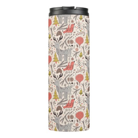 Weihnachtsmuster Thermosbecher (Rückseite)