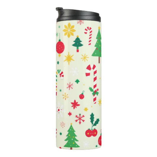 Weihnachtsmuster Thermosbecher (Nach rechts gedreht)