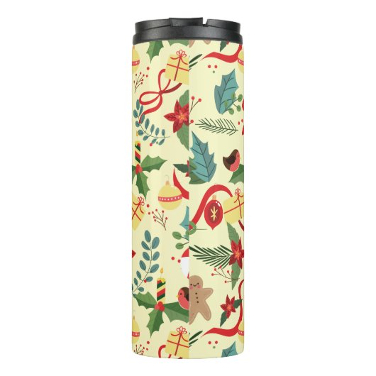 Weihnachtsmuster Thermosbecher (Rückseite)