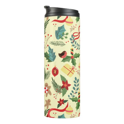 Weihnachtsmuster Thermosbecher (Nach rechts gedreht)