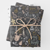 Weihnachtsmuster Umhüllungspapierblätter Geschenkpapier Set (Beispiel)