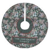 Weihnachtsmuster und Name Polyester Weihnachtsbaumdecke (Vorderseite)