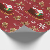 Weihnachtsmuster und Weihnachtsmuster von Reindei Geschenkpapier (Ecke)