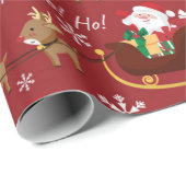 Weihnachtsmuster und Weihnachtsmuster von Reindei Geschenkpapier (Rolleneckpunkt)