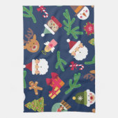 Weihnachtsmuster, Urlaubsplanung. Geschirrtuch (Vertikal)