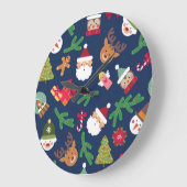 Weihnachtsmuster, Urlaubsplanung. Große Wanduhr (Winkel)