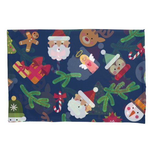 Weihnachtsmuster, Urlaubsplanung. Kissenbezug (Vorderseite)