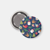 Weihnachtsmuster, Urlaubsplanung. Magnet (Vorderseite/Rückseite)
