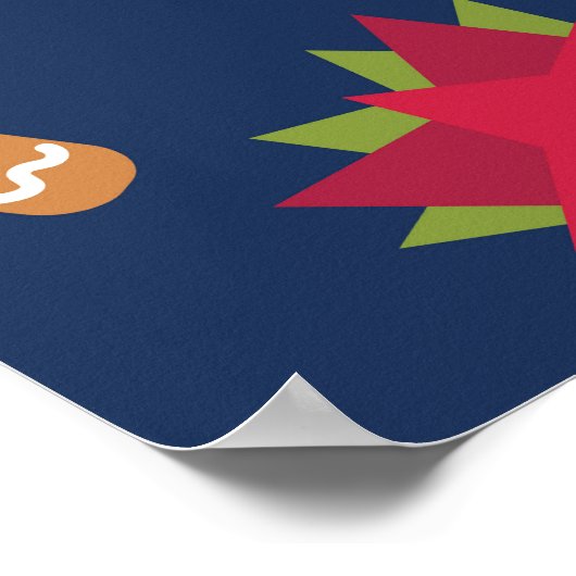 Weihnachtsmuster, Urlaubsplanung. Poster (Ecke)