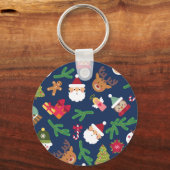 Weihnachtsmuster, Urlaubsplanung. Schlüsselanhänger (Rückseite)