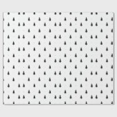 Weihnachtsmuster von Bäumen im Winter Geschenkpapier (Flach)