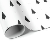 Weihnachtsmuster von Bäumen im Winter Geschenkpapier (Rolleneckpunkt)