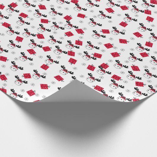 Weihnachtsmuster von Hirsch, Geschenk, Schneeflock Geschenkpapier (Ecke)