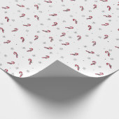 Weihnachtsmuster von Lollypops und Schneeflocken Geschenkpapier (Ecke)