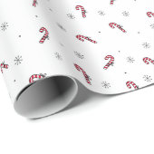 Weihnachtsmuster von Lollypops und Schneeflocken Geschenkpapier (Rolleneckpunkt)