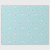 Weihnachtsmuster von magischen Schneebällen und Sc Geschenkpapier (Flach)