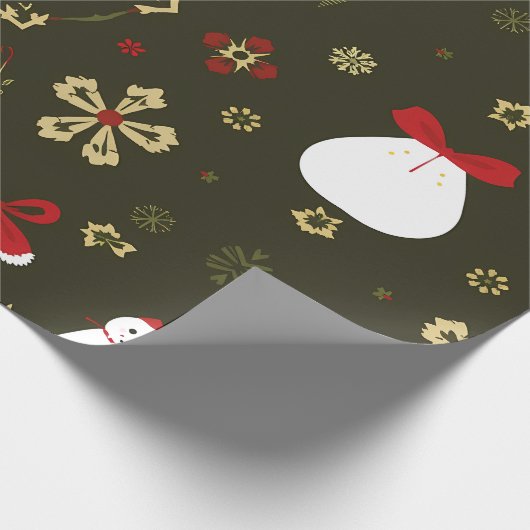 Weihnachtsmuster von Snowman Geschenkpapier (Ecke)