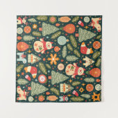 Weihnachtsmuster Wandteppich (Vorderseite (Horizontal))