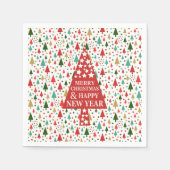 Weihnachtsmuster - Weihnachtsbaum Serviette (Vorderseite)