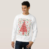 Weihnachtsmuster - Weihnachtsbaum Sweatshirt (Vorne ganz)