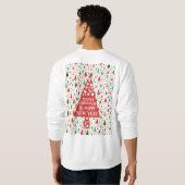 Weihnachtsmuster - Weihnachtsbaum Sweatshirt (Schwarz voll)