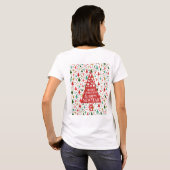 Weihnachtsmuster - Weihnachtsbaum T-Shirt (Schwarz voll)