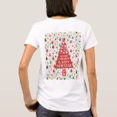 Weihnachtsmuster - Weihnachtsbaum T-Shirt (Rückseite)