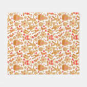 Weihnachtsmuster-Weihnachtsmann Tree Rudolph Snowm Fleecedecke (Vorderseite (Horizontal))