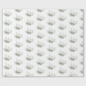 Weihnachtsmuster Weißer Bunny Rabbit Hare Geschenk Geschenkpapier (Flach)