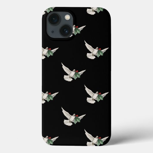 Weihnachtsmuster, weißes Taube für den Frieden Case-Mate iPhone Hülle (Rückseite)