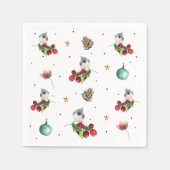 Weihnachtsmuster Winter Bird Serviette (Vorderseite)