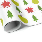 Weihnachtsmuster Wrapper Geschenkpapier (Rolleneckpunkt)