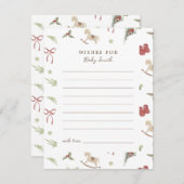 Weihnachtsmuster wünscht sich eine Babykarte Einladung (Vorne/Hinten)