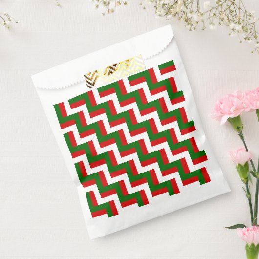 Weihnachtsmuster zigzag Mod Geschenktütchen (Versiegelt)
