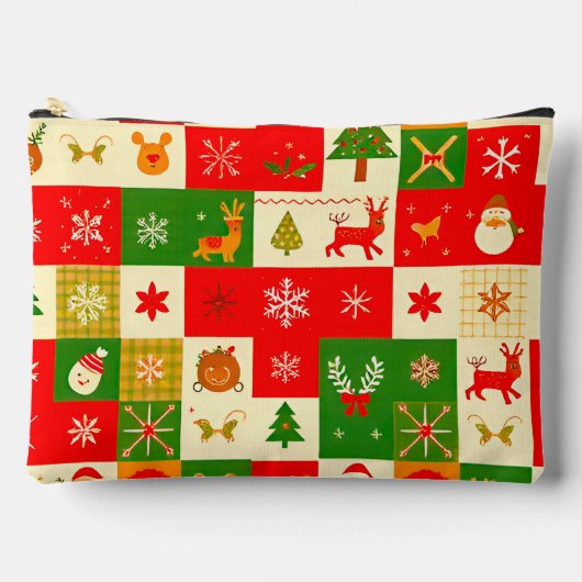 Weihnachtsmuster Zubehörtasche (Vorderseite)
