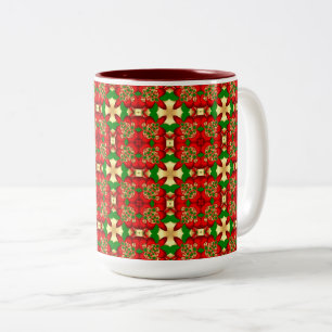 Weihnachtsmuster Zweifarbige Tasse