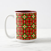 Weihnachtsmuster Zweifarbige Tasse (Links)