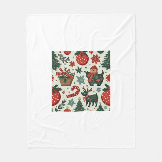 Weihnachtsmusterdecke Fleecedecke (Vorderseite)