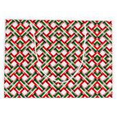 Weihnachtsmusterhintergrund Große Geschenktüte (Rückseite)