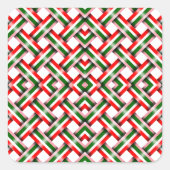 Weihnachtsmusterhintergrund Quadratischer Aufkleber (Vorderseite)