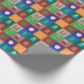 Weihnachtsmusterpapier - farbenfroh geschenkpapier (Ecke)