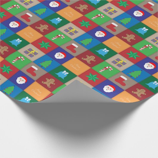 Weihnachtsmusterpapier - farbenfroh geschenkpapier (Ecke)