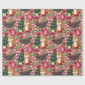 Weihnachtsmusterpapier Geschenkpapier (Flach)