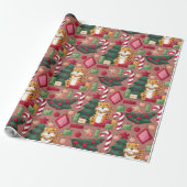 Weihnachtsmusterpapier Geschenkpapier (Ungerollt)