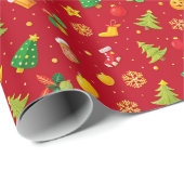 Weihnachtsmusterpapier Geschenkpapier (Rolleneckpunkt)