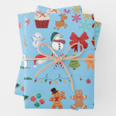 Weihnachtsmusterpapier Geschenkpapier Set (Beispiel)