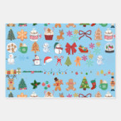 Weihnachtsmusterpapier Geschenkpapier Set (Vorderseite 3)